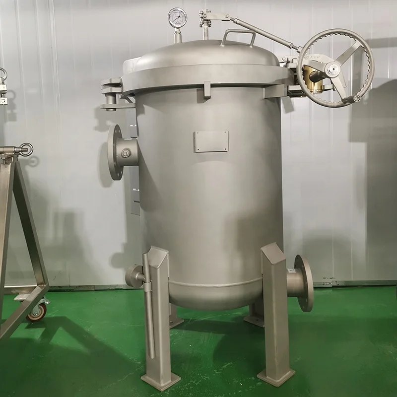 Mining Water Treatment Petrochemical Plant Cold Water Circulating Filters 304 316 Stainless Steel  Fast Open Bag Filter Housing