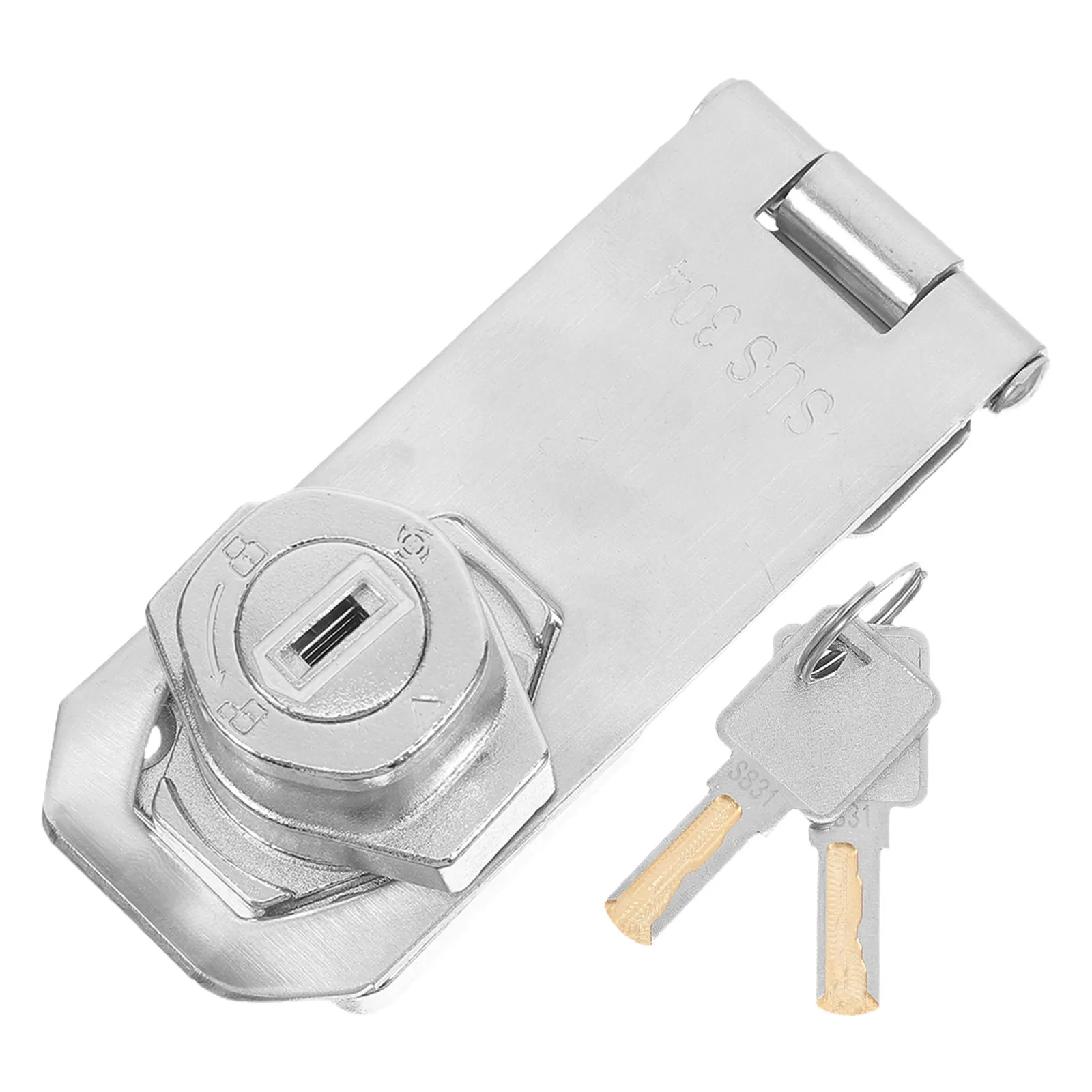 

No-Drill Refrigerator Display Case Lock Heavy Duty Fridge Door Hasp Safety Lock Easy Install Alloy Material