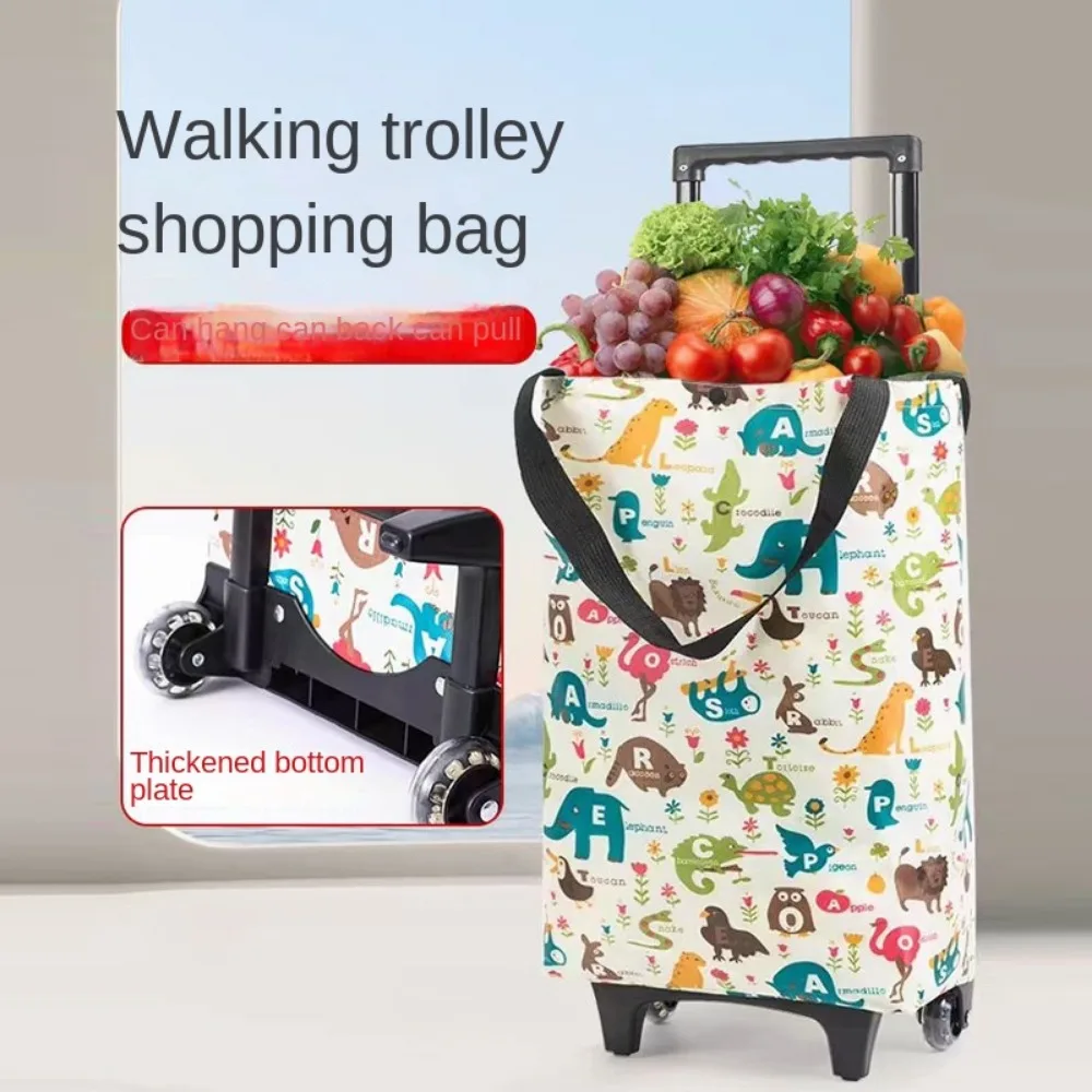 Carrello della spesa universale per uso domestico con ruote borsa portatile pieghevole impermeabile carrello da arrampicata Trolley Shopping Bag