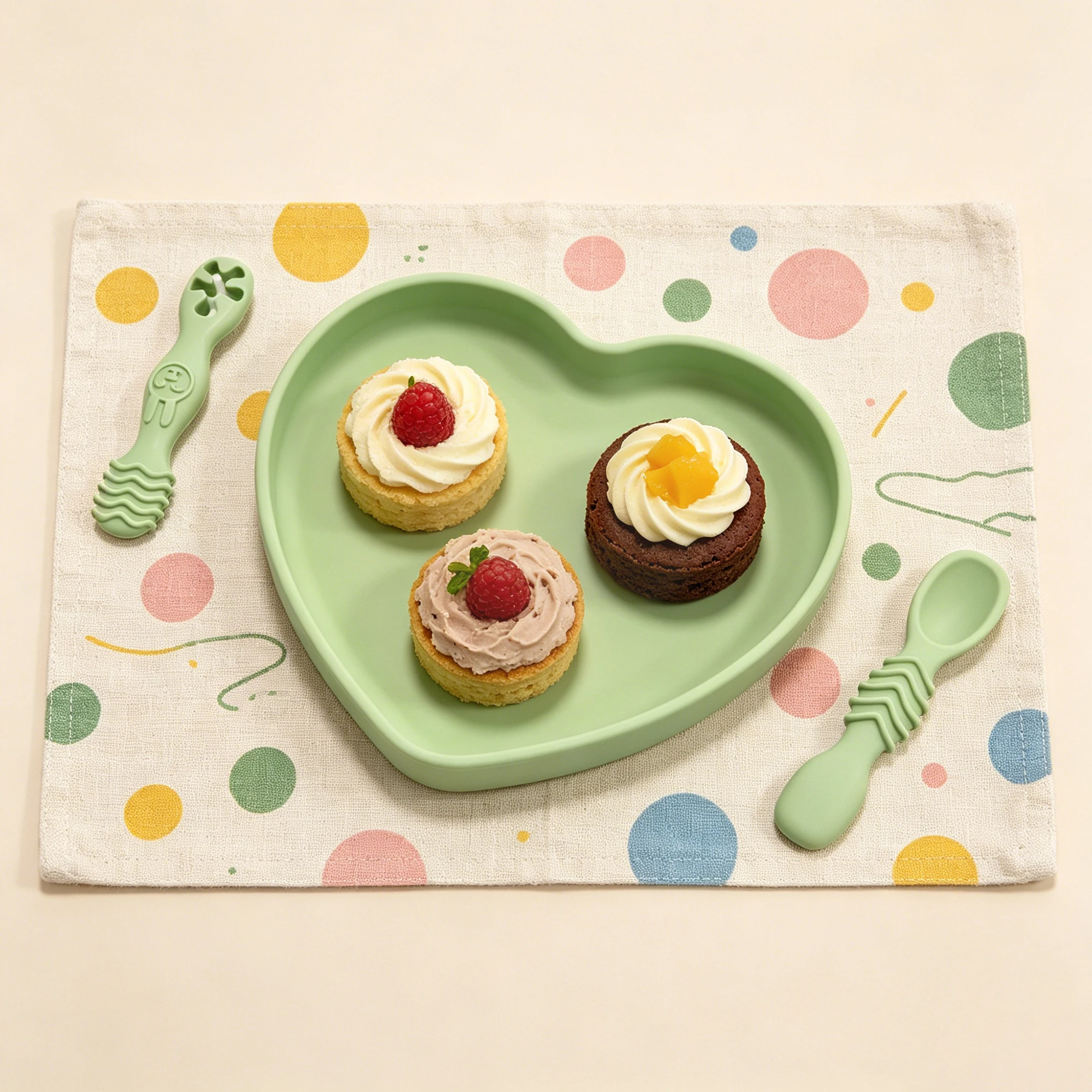 Silicone Heart Shaped Plate Se - Baby Food Tray recension och pris