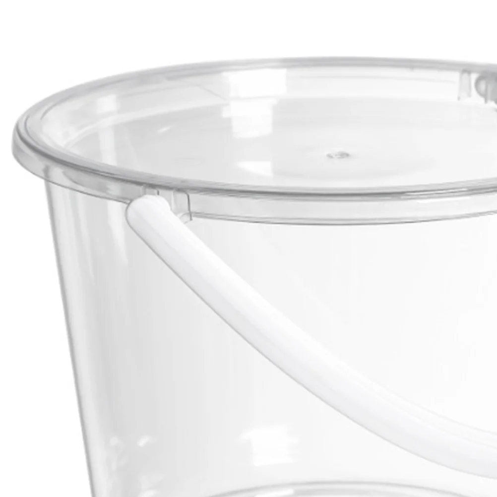 1 set Transparent Foot Washing Bucket Set Large Capacity Plastic Bath Home Beach Sand Storage Carry Handle for Home