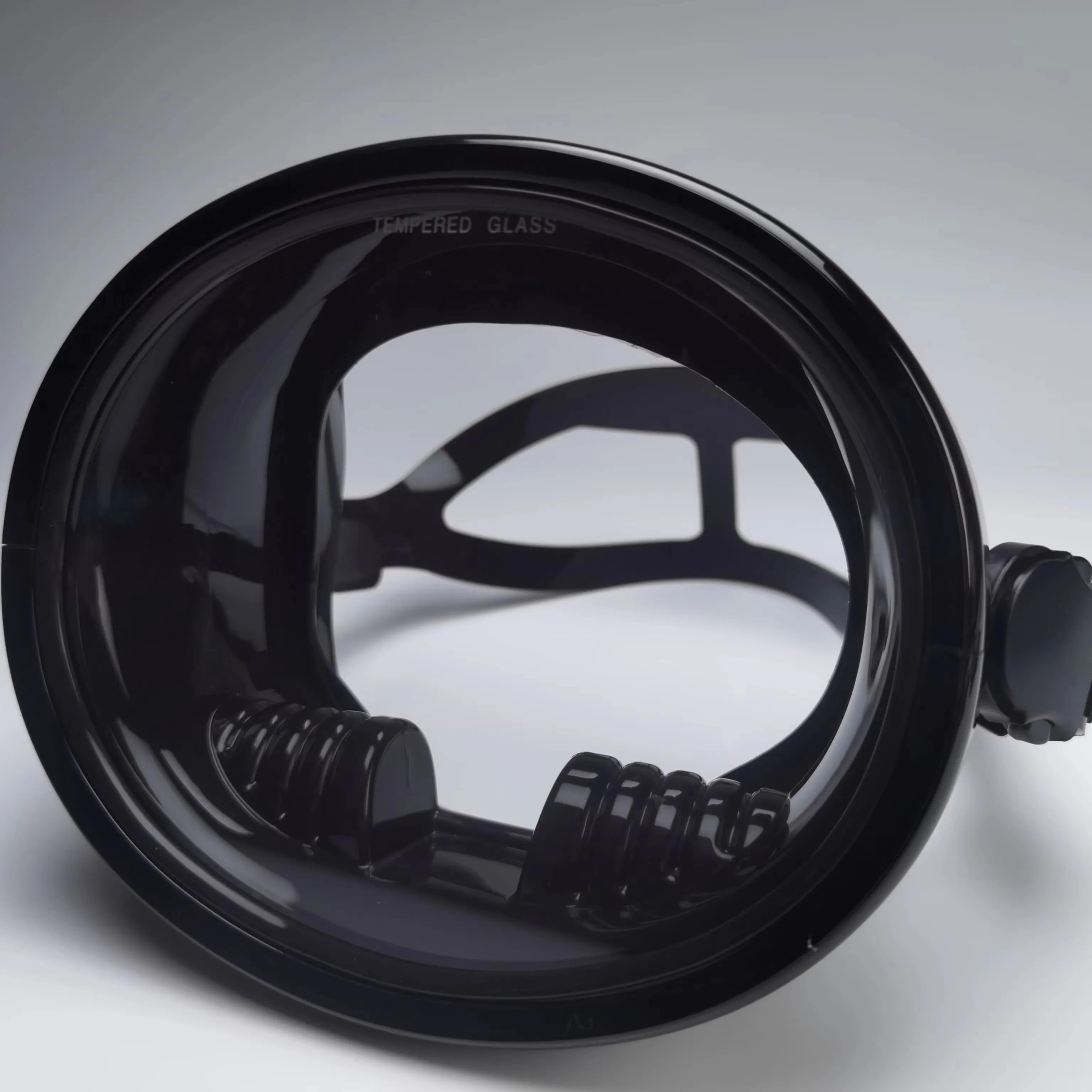 Ovale Tauchmaske, Speerfischmaske, klassischer Retro-Stil, Panorama-Weitsicht-Tauchbrille, gehärtete Glaslinse für Erwachsene