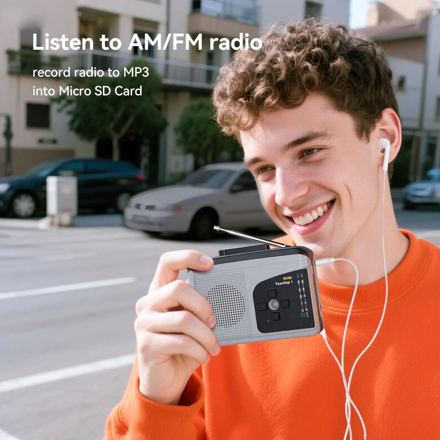 EZCAP234 Cassette Player Tape to MP3 Converter Portable Walkman AM FM Radio Recorder Speaker Save to TF Card Audio Capture