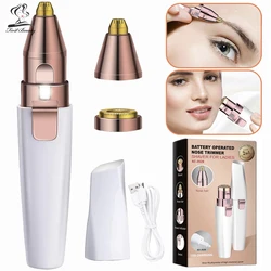 2 In 1 Electric Eyebrow Trimmer Painless Eye Brow Epilator For Women Makeup Mini Razors Portable Facial Hair Removal Shaver Tool