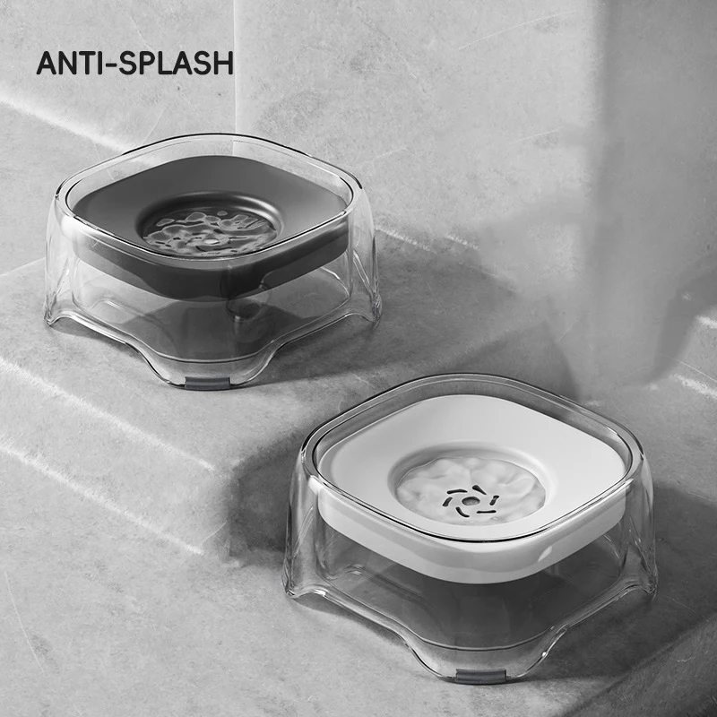 

2L Large Capacity Floating Pet Water Bowl with Filter Anti-Spill Spillproof Clear View Household Dog Bowl Pets Water Dispenser