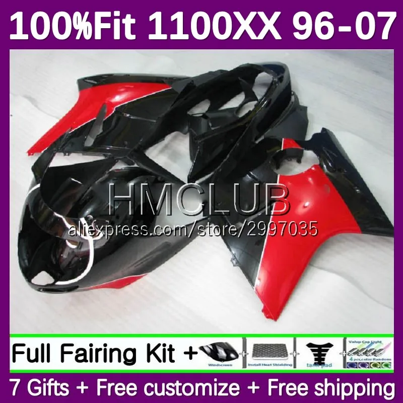 Fairing For HONDA Blackbird CBR 1100XX 1100 XX 27No.103 CBR1100XX red black 96 97 98 99 01 2002 2003 2004 2005 2006 2007 Body