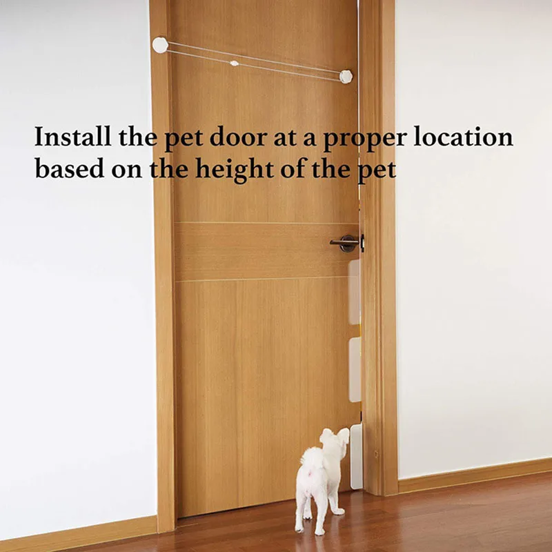 Punch-Free Dog Gate Automatic Door Closer Adjustable Pet Cat Door Gate Two-way Pet Door Opener Controllable Entry Train Tool