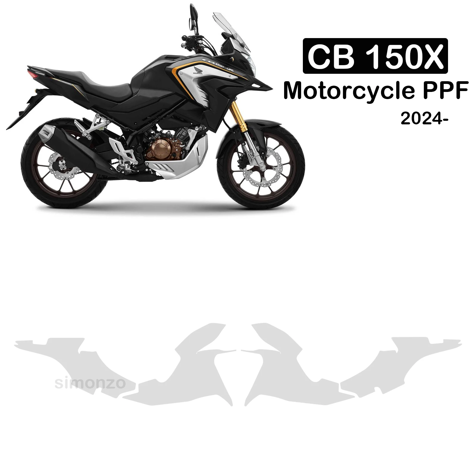 For Honda CB150X PPF Fairing Invisible Set Body Protective Film CB 150X TPU Motorcycle Paint Protection Film CB 150 X 2024