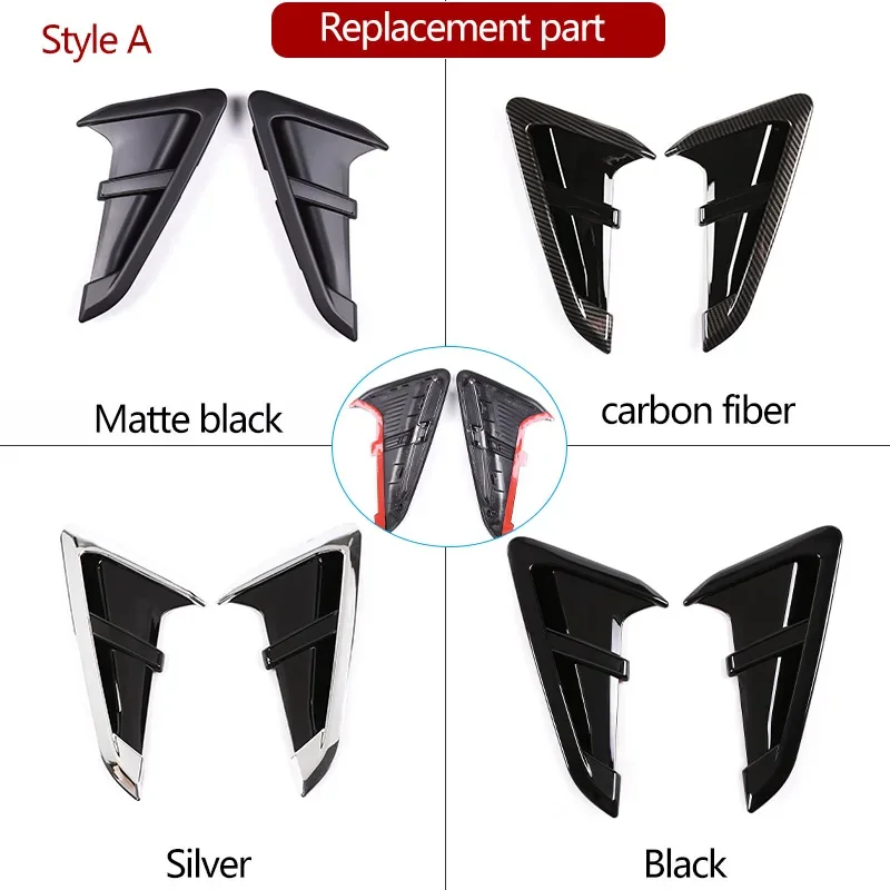For 2018-2021 BMW X3 G01 X4 G02 ABS Carbon Fiber Car Front Fender Side Shark Gill Side Air Outlet Cover Trim Car Accessories
