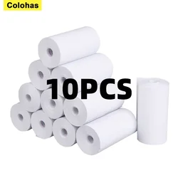 Papier thermique blanc pour impression instantanée d'appareil photo pour enfants, papier d'impression pour appareil photo pour enfants, pièces de rechange, accessoires, 10 rouleaux, 57x25mm