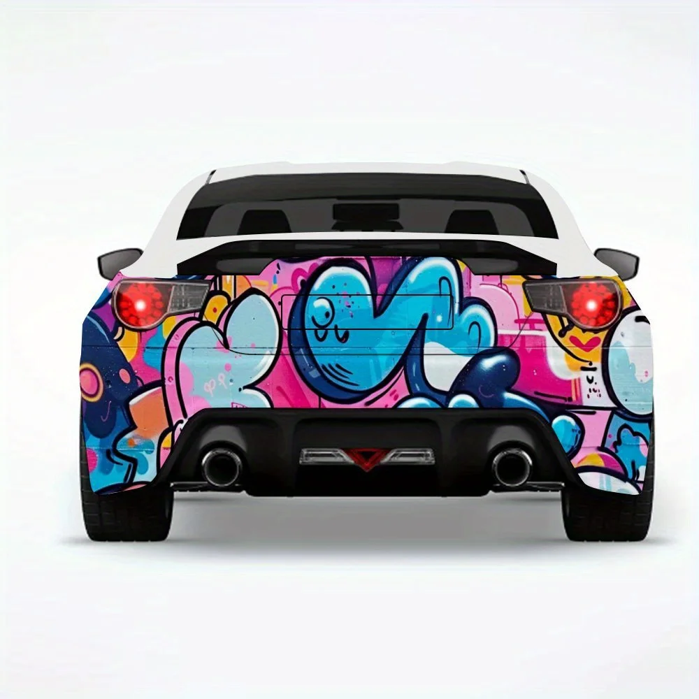 

Пастельные граффити Dream, автомобильная наклейка, виниловая наклейка на заднюю часть автомобиля, водонепроницаемые самоклеящиеся виниловые наклейки для хвоста и бампера автомобиля, De