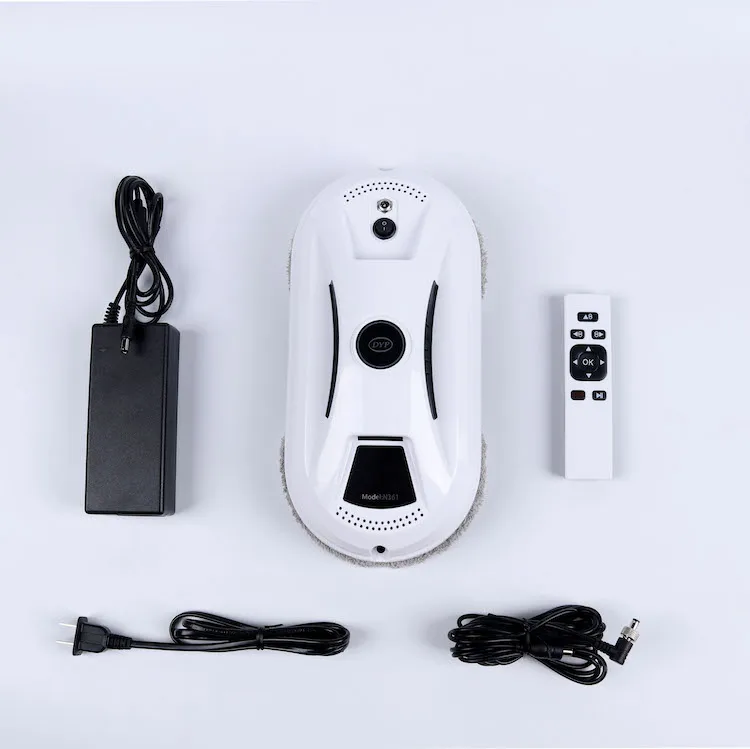 Robot per la pulizia delle finestre con robot telecomandato a forte aspirazione