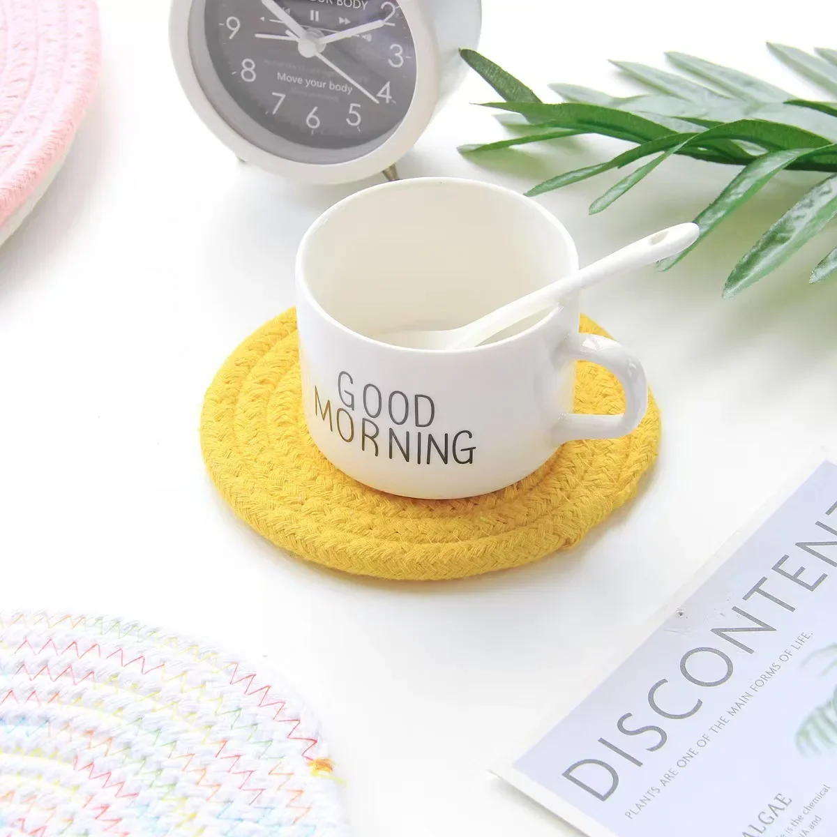 2026 Cotton Thread Insulation Mat Placemat Woven Table  Cotton Rope Insulation  Woven Table Mat Tea Coaster Pot