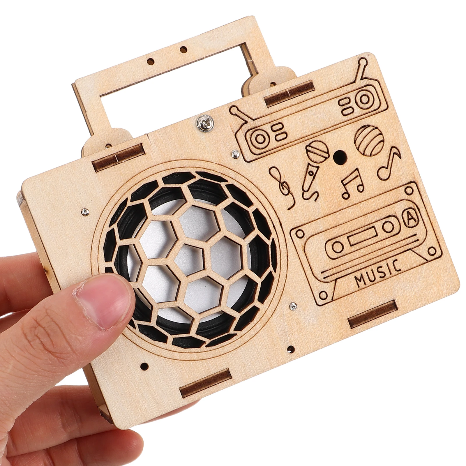 

Children Assembled Toys DIY Wooden Radio Kit Educational Building Kits Science Experiment Electronic