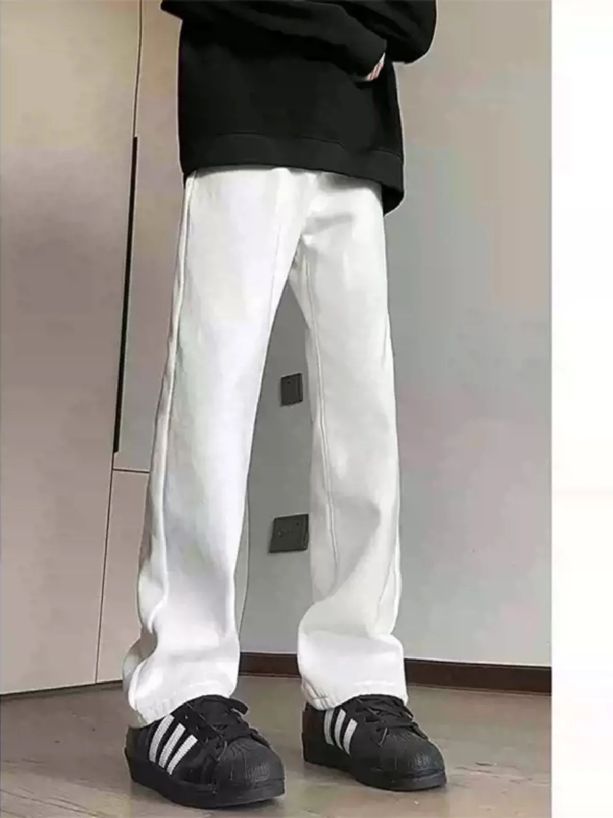 

Мужские зимние утепленные джинсы Cleanfit с флисовой подкладкой, удобные, прямого кроя, молодежные, износостойкие, в стиле Knife