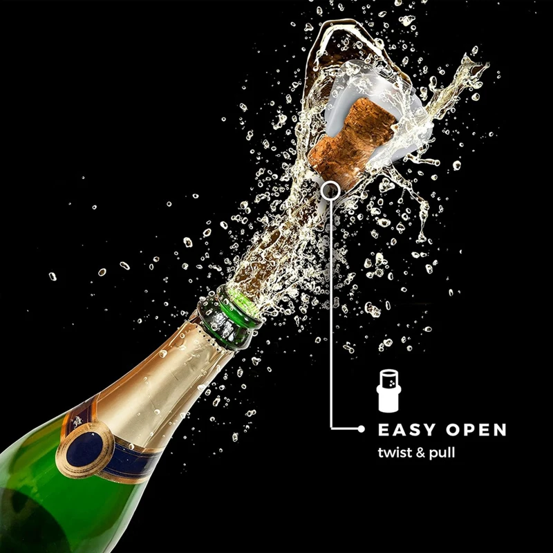 Ouvre-bouteille de champagne en acier inoxydable, design torsadé ergonomique simple, dissolvant de liège pour vin mousseux de Rotterdam