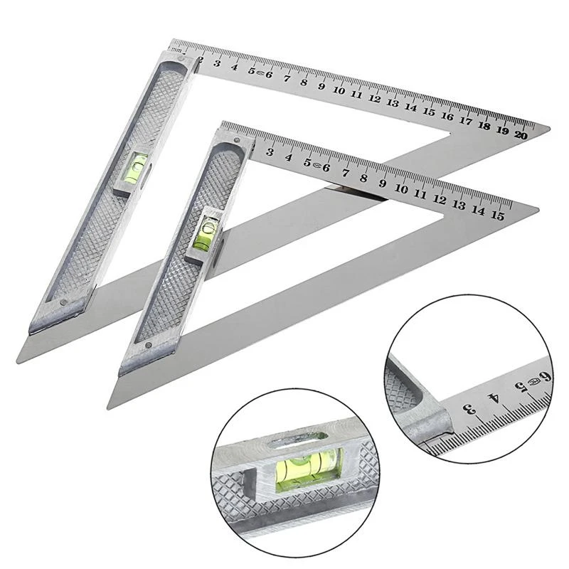 150mm for Triangle Ruler 90° Alloy with Bead Horizontal Woodworking Measuring T
