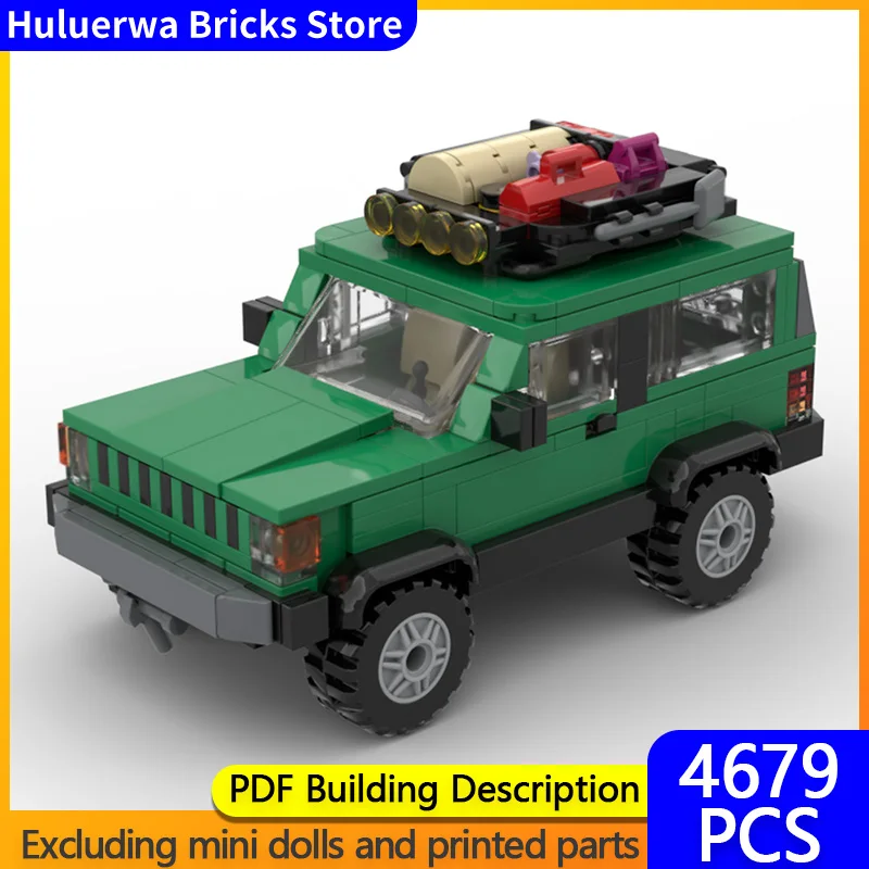 

Модель скоростного гоночного автомобиля MOC, строительные кирпичи Cherokee XJ, внедорожник, модульная технология, детские праздничные подарки, сборные игрушки