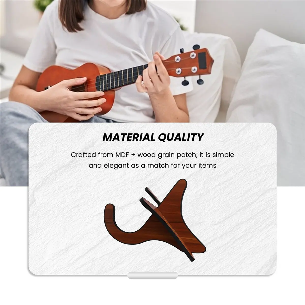 【NELHO】2 PCS Portátil Ukulele MDF Suporte Vertical Guitarra Violino Expositor Rack Acessórios