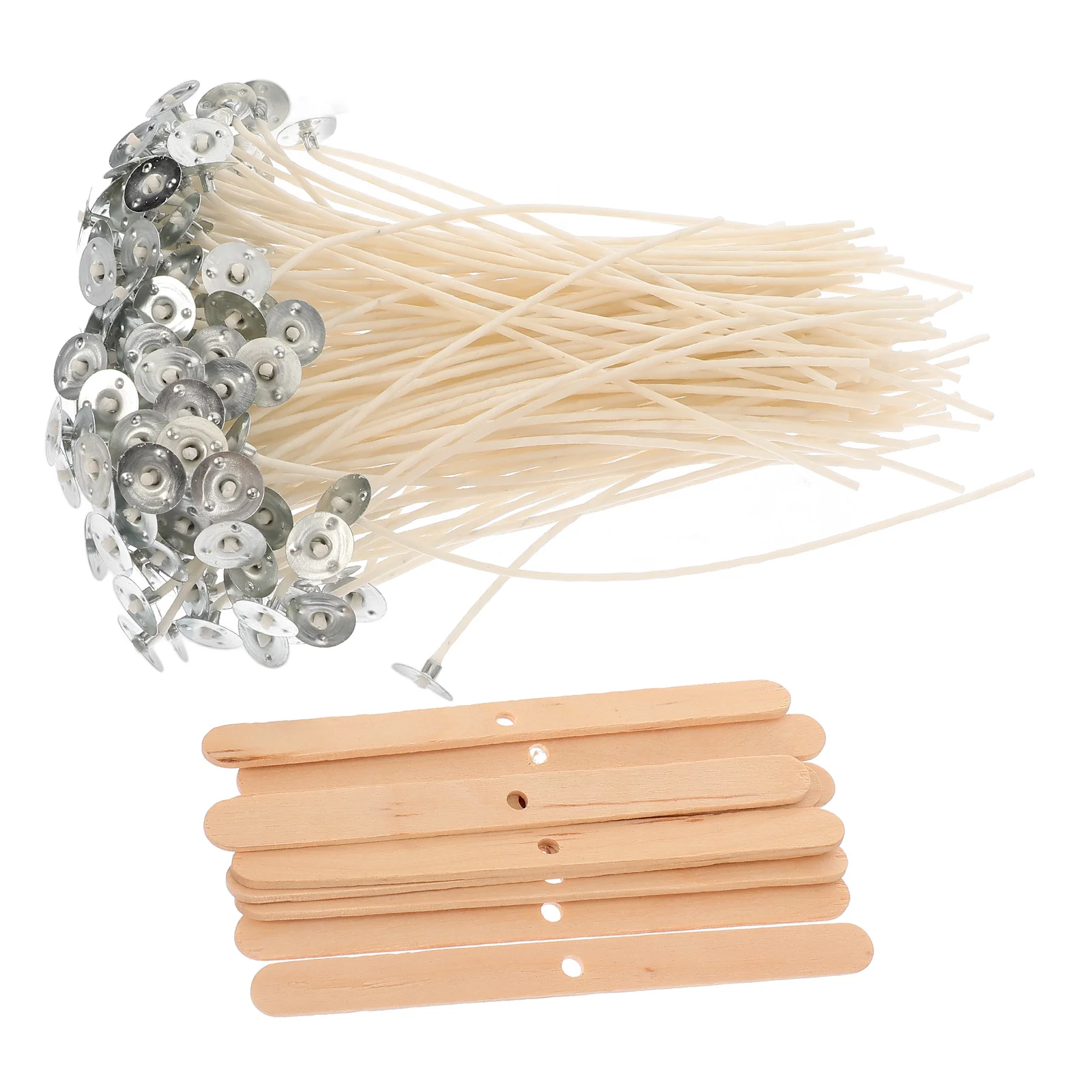 

1 set Kit 15cm Wicks Wood Slices Accessories Diy Wicks For Making Paraffin Wax Craft Gifts Health Care