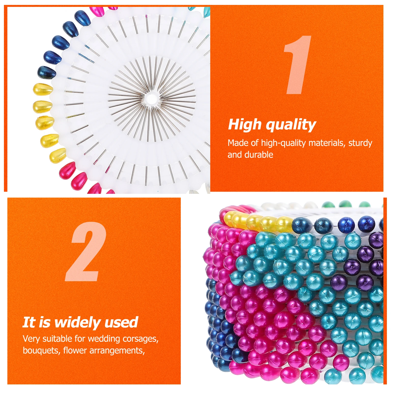

480pcs Sewing Decoration Straight Flower Wedding Flower DIY Corsage Pearl Pearl Head Pin Straight Pin