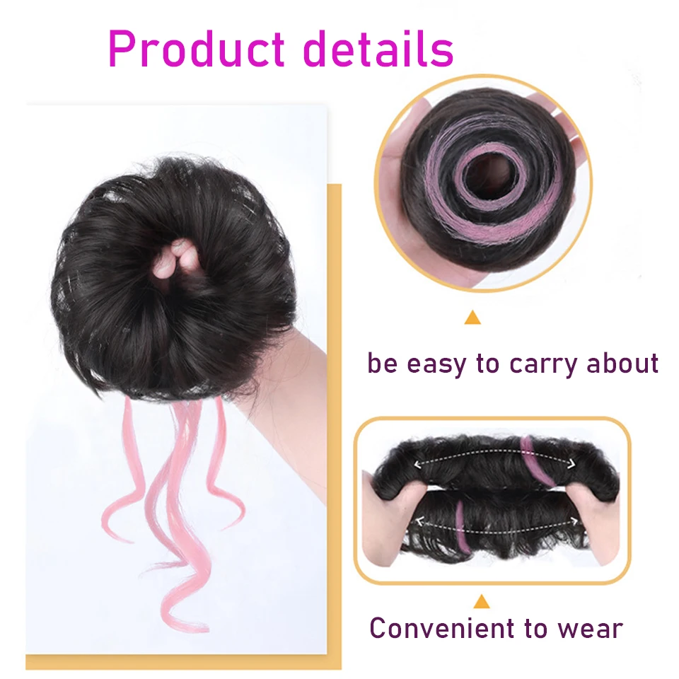 Women's Hair Buns Synthetic Curly Chignon  Claw Hair Messy Buns Updo claw Clip In Hairpiece For Women Daily Use