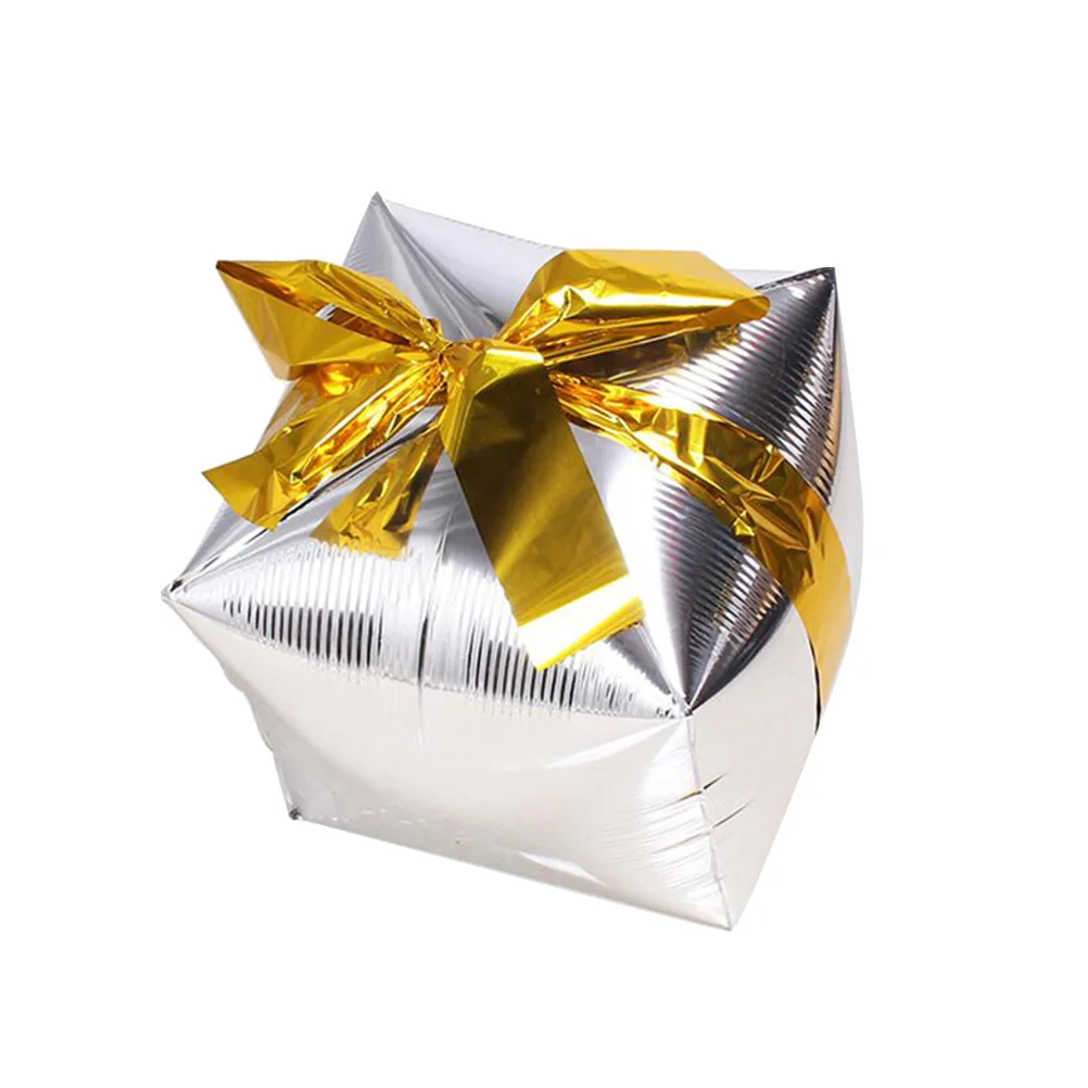 

Christmas Balloon Gift Box Decor Holiday Balloons Party Aluminum Foil Bright Color Premium Material Photo Background Christmas