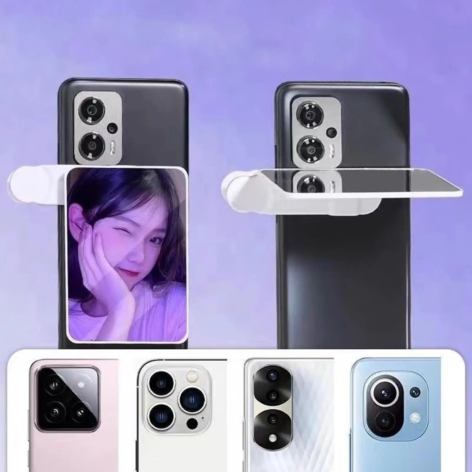 Smartphone Camera Mirror Reflection Clip Kit Capture Stunning Reflections Clip Clamp High Reflectivity Creative Reflector