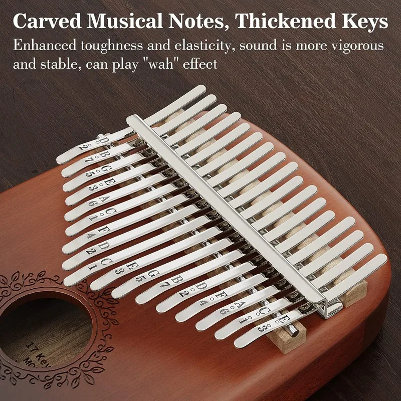 17 Key Kalimba Thumb Piano Portable Finger Piano Kalimba Musical Instrument For Kids Adults Beginners Music Enthusiasts