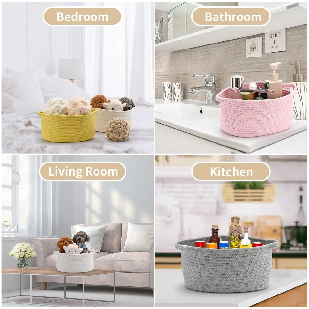 Medium Woven Cotton Rope Baske - Baby Products Gift Baskets 리뷰 및 가격