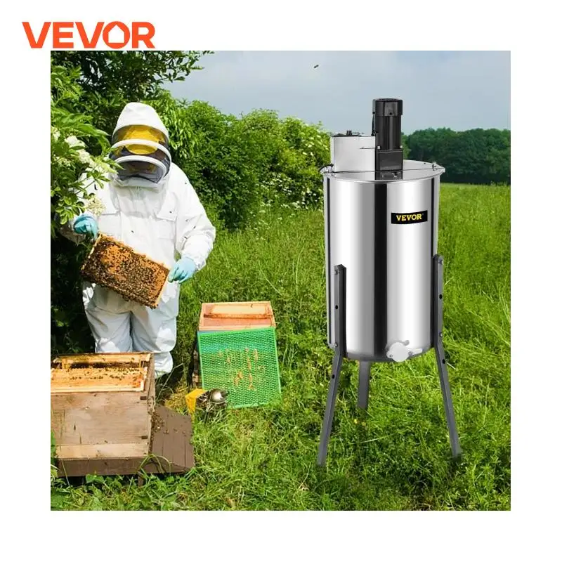 VEVOR Honey Extractor 2 3 4 Frame Manual Electric Stainless Steel Honeycomb Spinner Crank Honey Centrifuge Beekeeping Equipment