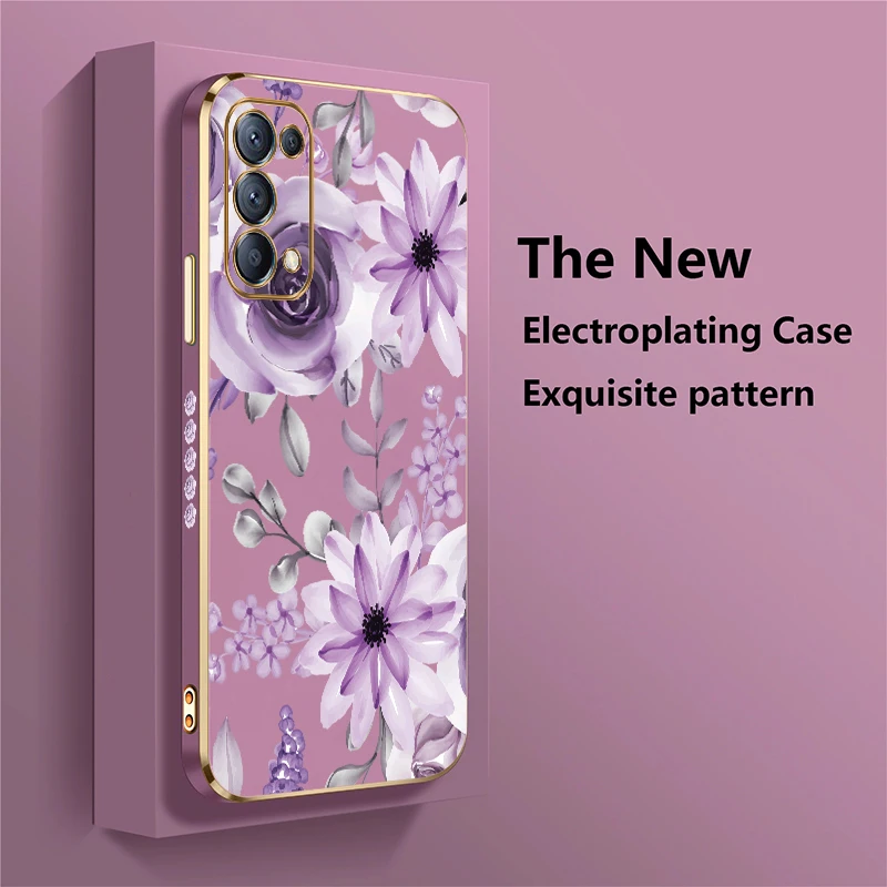 زهرة نمط سيليكون جراب هاتف ل ممن لهم رينو 5 5G 7 لايت 4Z 4G 2 2Z 2F 5F 5K 4 5 6 تصفيح لينة بولي TPU للصدمات الغطاء الخلفي #3