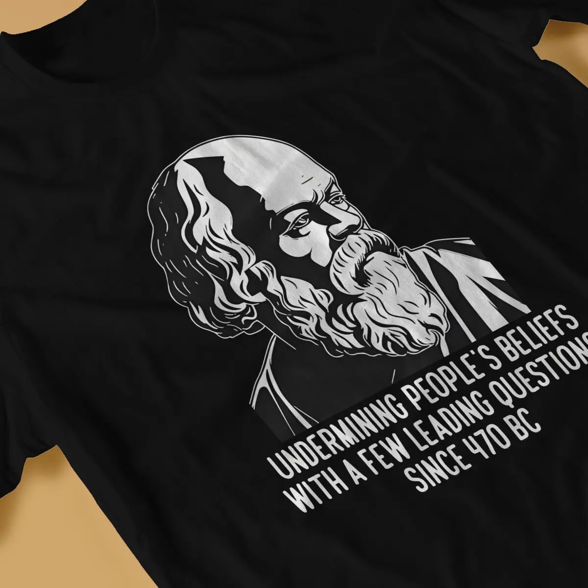 Philosopher Newest TShirt for Men Socrates The Socratic Method Round Collar Basic T Shirt Personalize Gift Clothes OutdoorWear