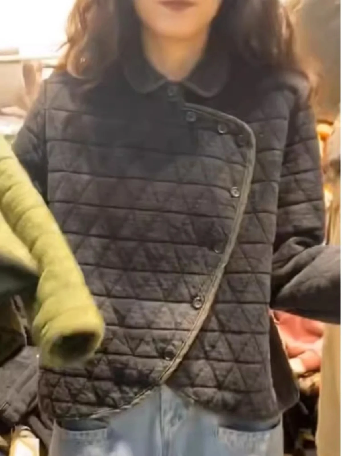 سترة قطنية مبطنة أنيقة للنساء، معطف قصير فضفاض للخريف والشتاء، مقاس كبير، عصري وغير رسمي، خفيف الوزن ودافئ