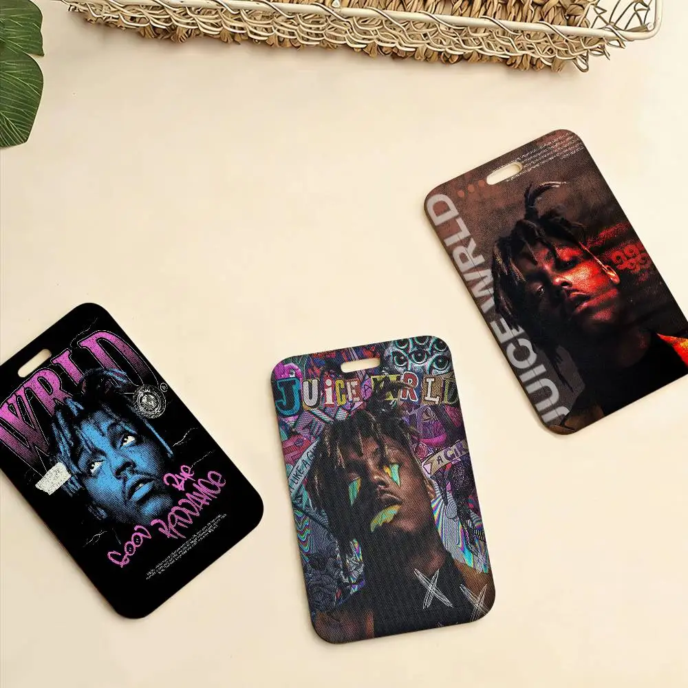 J-Juice WRLD Rap Singer Music Album Badge Holder Lanyards Keychain Women New Card Holders Student Credential for Gift