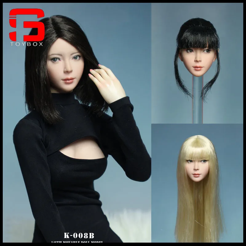 

JKTOYS K-008 1/6 красивая азиатская девушка Hana голова скульптура подвижные глаза резьба модель подходит для 12 дюймов женская фигурка тела