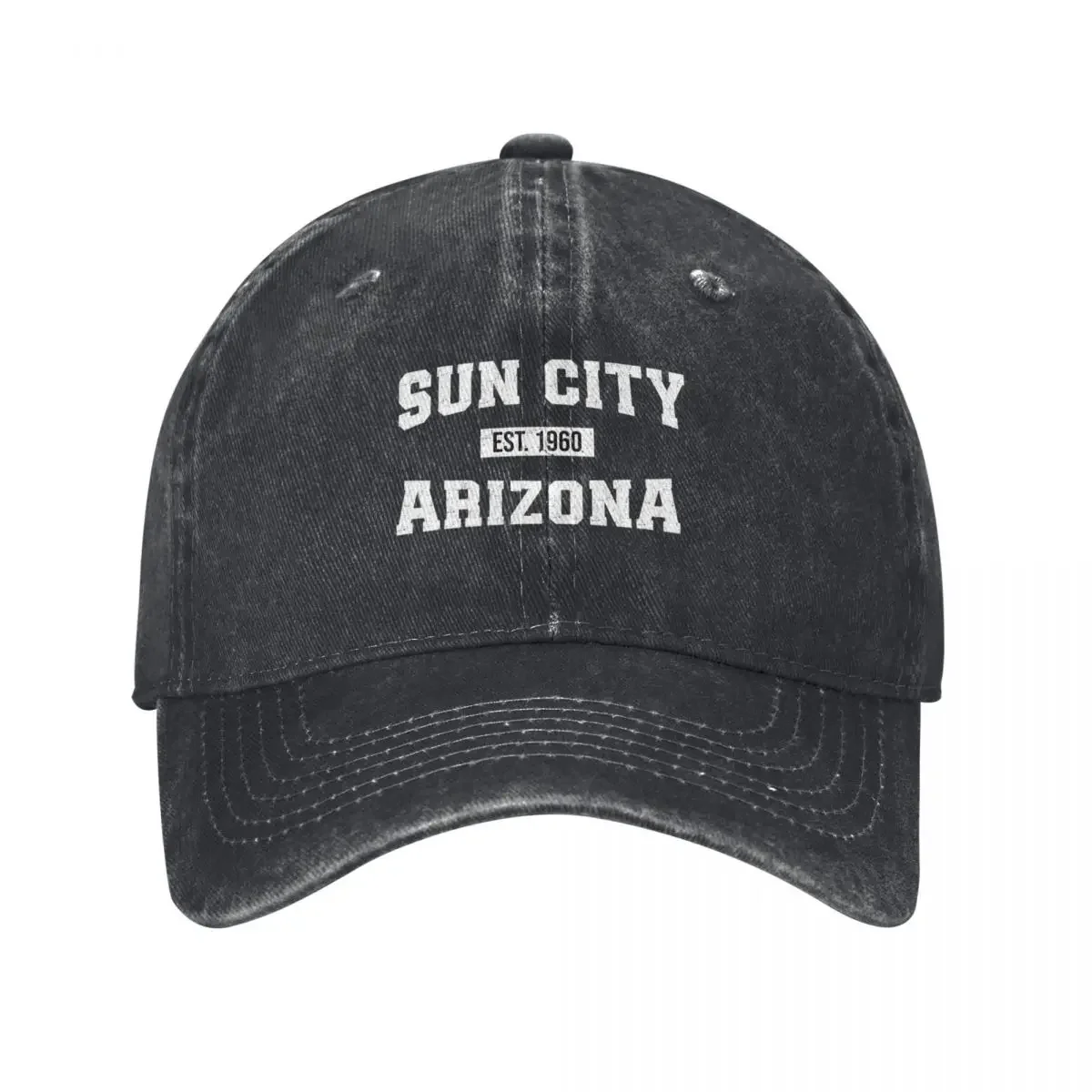 Sun City Est. Casquette de baseball pour hommes et femmes, casquette de pêche, marque, vêtements de golf, 1960