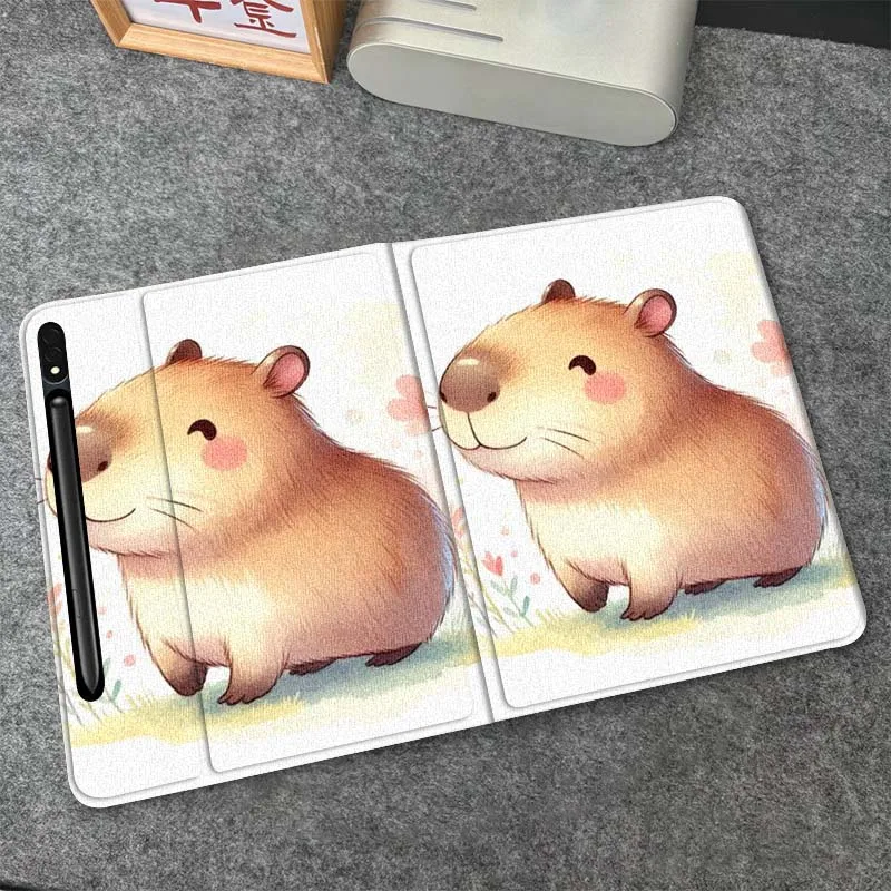 

Cute Capybara Watermelon For Samsung Galaxy Tab S10 S9 S8 S7 FE Lite Soft Flexible Support Tablet Case Gift