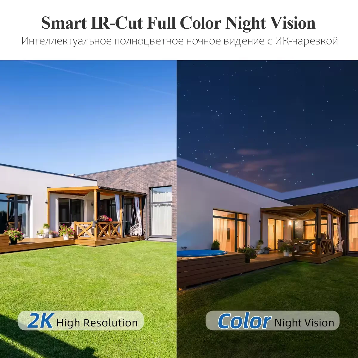 5MP WiFi Camera Outdoor built-in battery solar panel 2-way audio human detection security surveillance closed-circuit WiFi