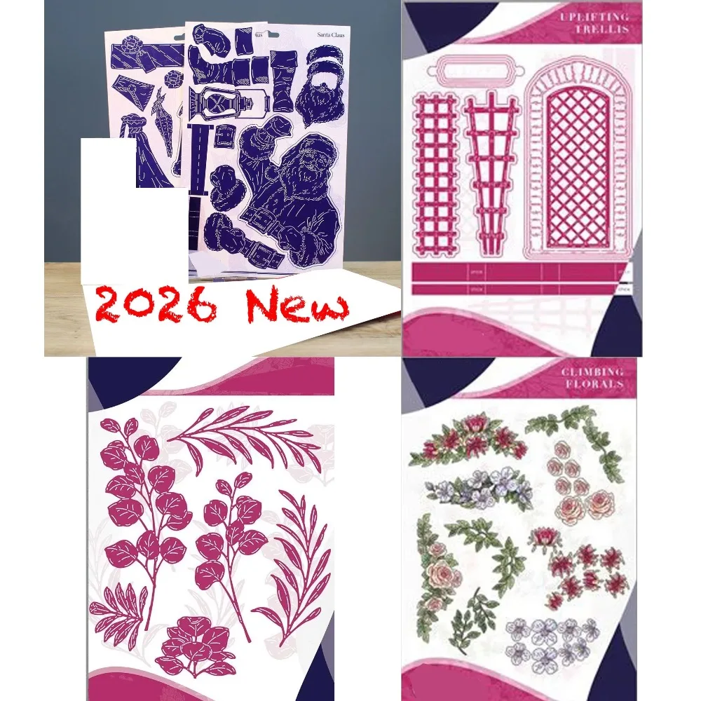 Santa Claus 2026 new Metal Cutting Frame dies 2026 New Templates DIY Scrapbooking Paper Making Crafts Cuts