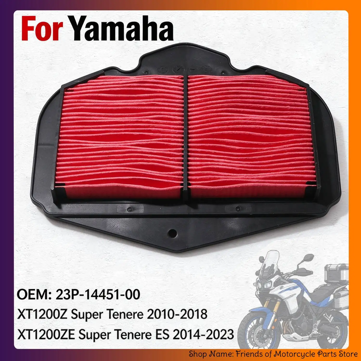 Engine Guard Air Filter For Yamaha XT1200Z XT1200ZE Super Tenere Dust Sand Prevention Air Cleaner Filter OEM 23P-14451-00