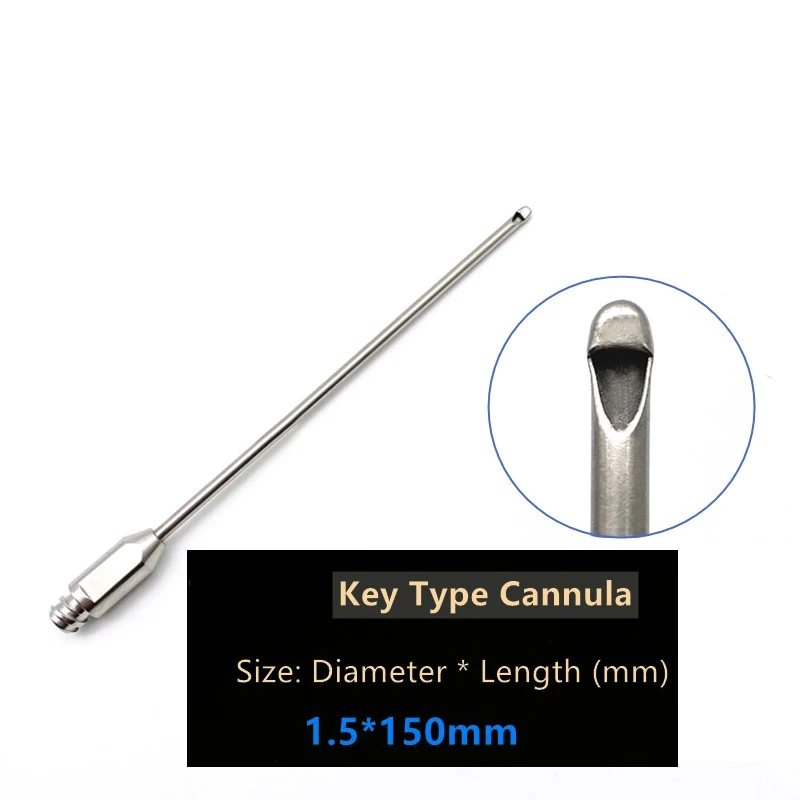 Liposuction Cannula Flat head key type liposuction sleeve Aspirator for Beauty Fat Harvesting Cannula