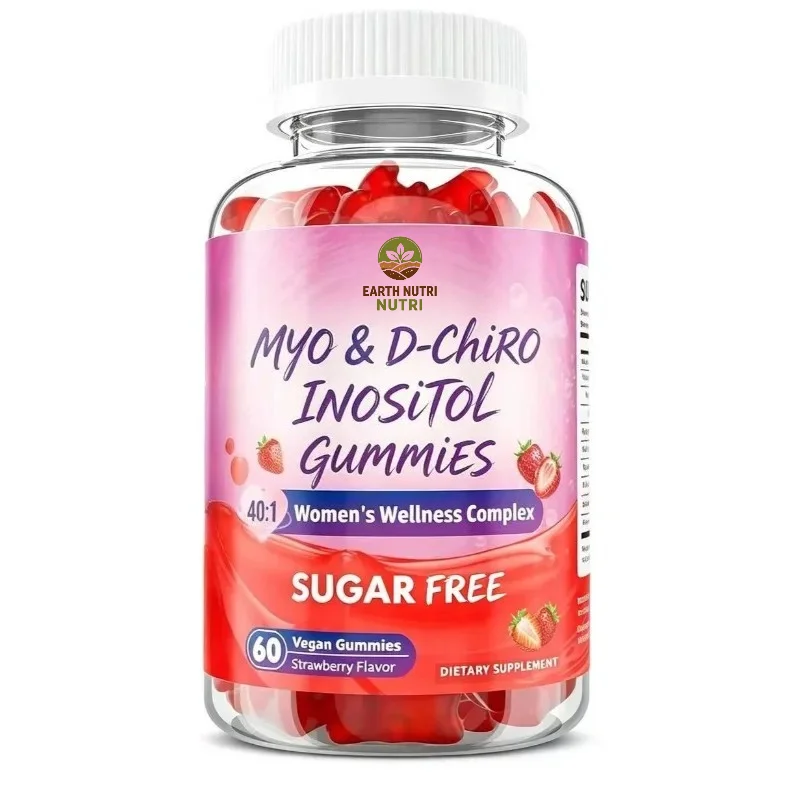 Myo Inositol and D-Chiro Inositol Soft Candy   Containing Vitamin D3, Folate, Magnesium, and Zinc - Supporting Women's Health