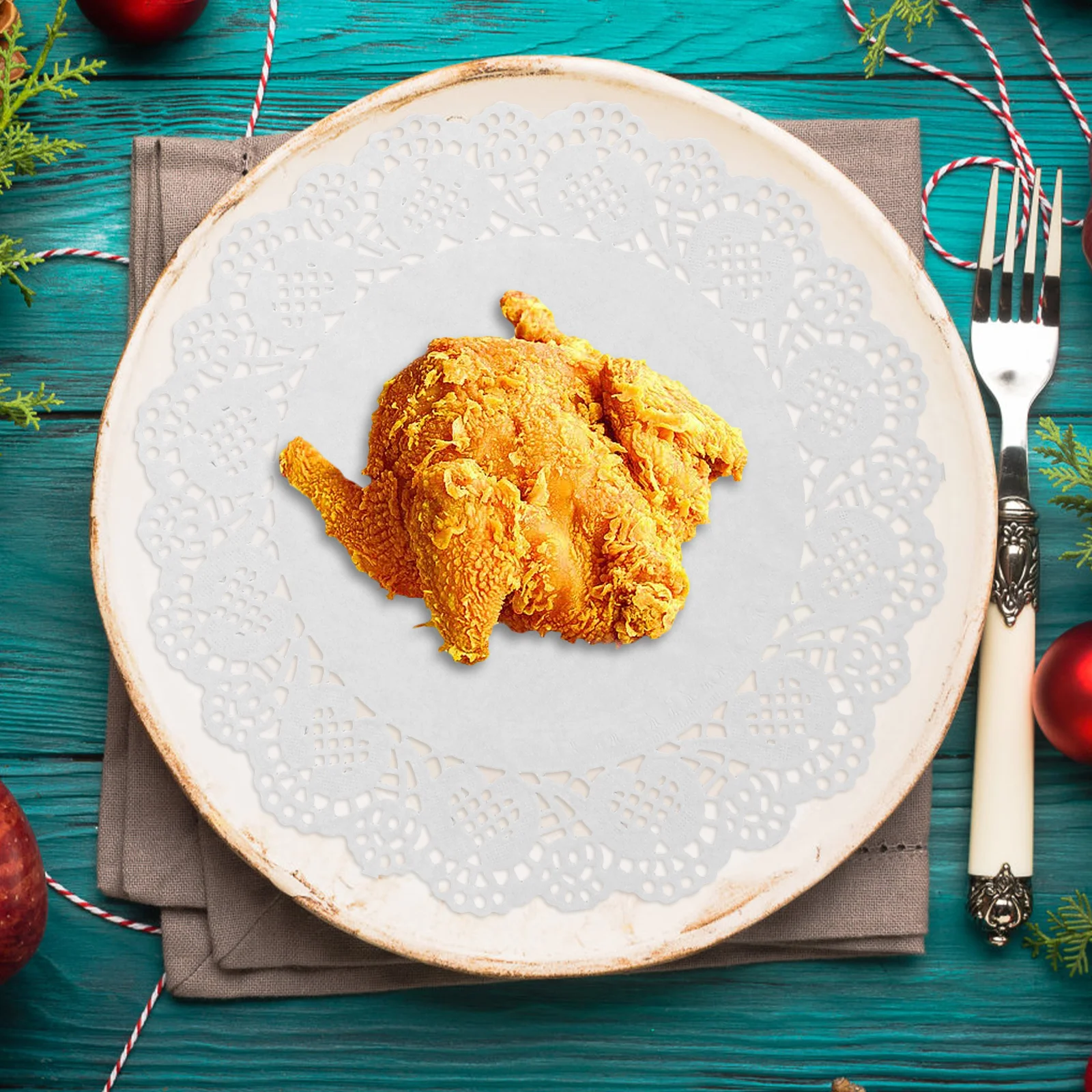 

400 Pcs Baking Paper Doilies for Dessert Trays Cake ies Tables Disposable Placemats Party Oil-absorbing