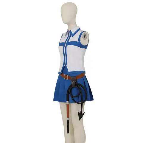 HOLRAN Kvinnor Lucy Heartfilia Standard Uniform Cosplay Kostym Festklänning 10 best sales Lucy cosplay Fairy Tail - №8