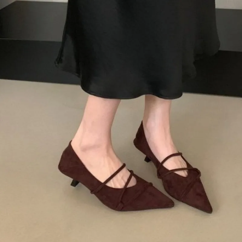 أحذية نسائية أنيقة مصمم أحذية خفيفة بدون كعب 2025 موضة الخريف فستان أحذية الحفلات ماركة جديدة الراحة Mujer De Zapatillas #1