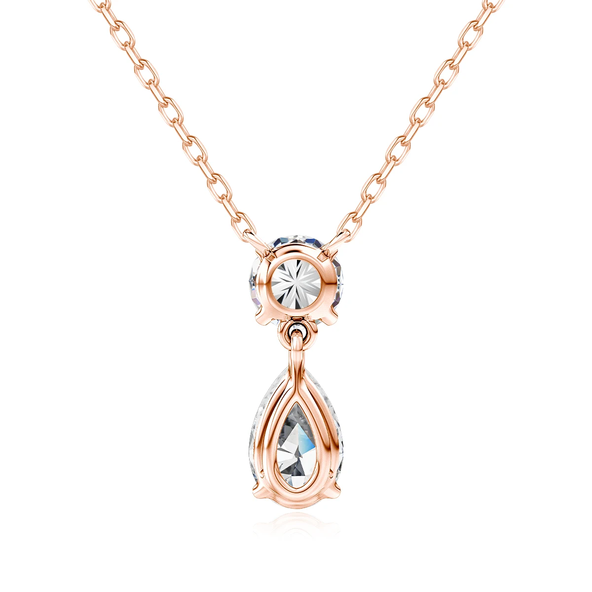 

Elegant 925 Silver 0.5ct/3ct Moissanite Teardrop Pendant Necklace GRA ideal gift for her birthday Valentine’s Day Date Jewelry