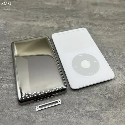흰색 플라스틱 전면 실버 금속 후면 하우징 케이스 iPod 5세대 비디오 30gb 60gb 80gb용 흰색 클릭 휠 버튼