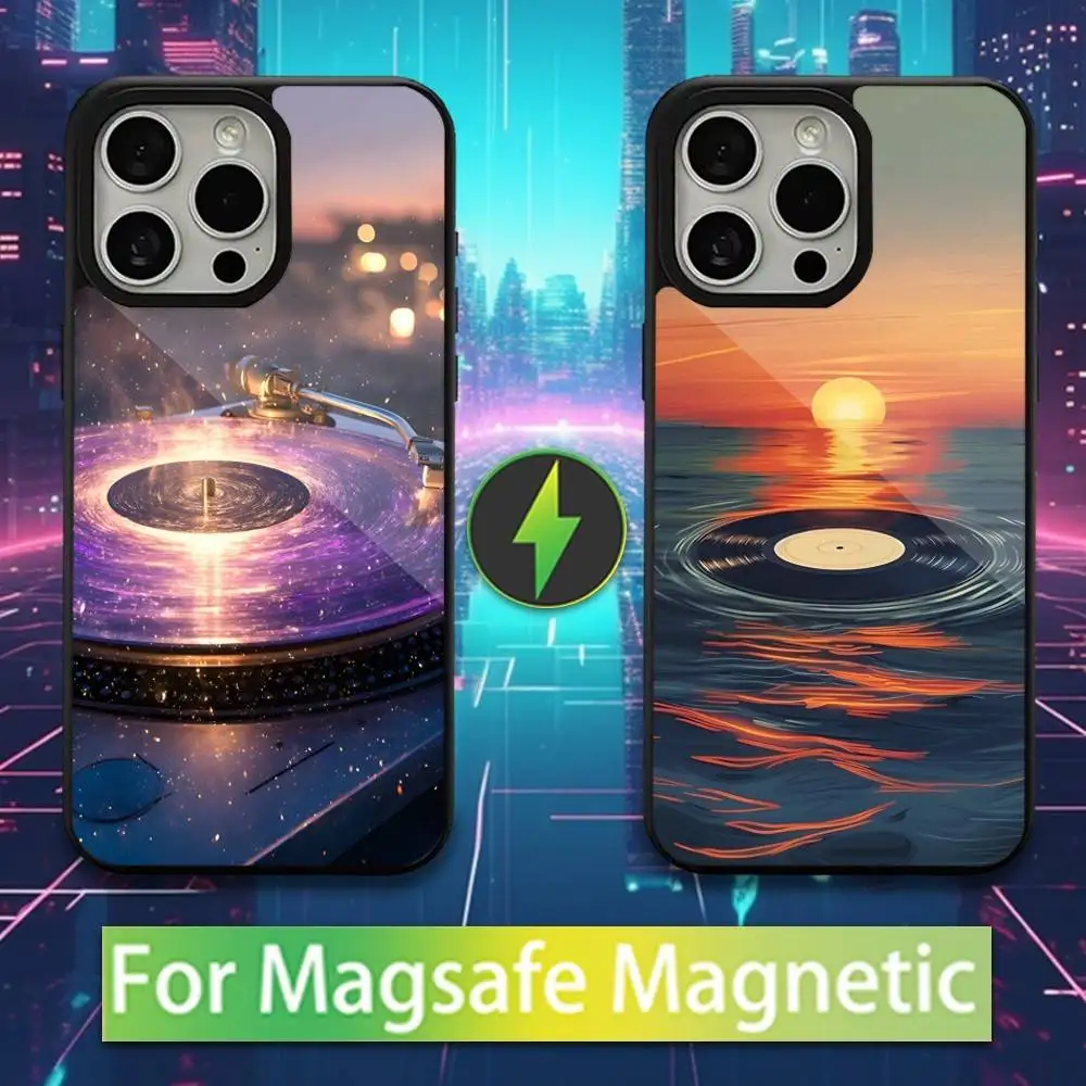 

Vinyl Record DJ Art Phone Case For iPhone 16,15,17,14,13,12,11,Pro,Max,Plus,Mini,Magsafe,Magnetic Wireless Charging Case