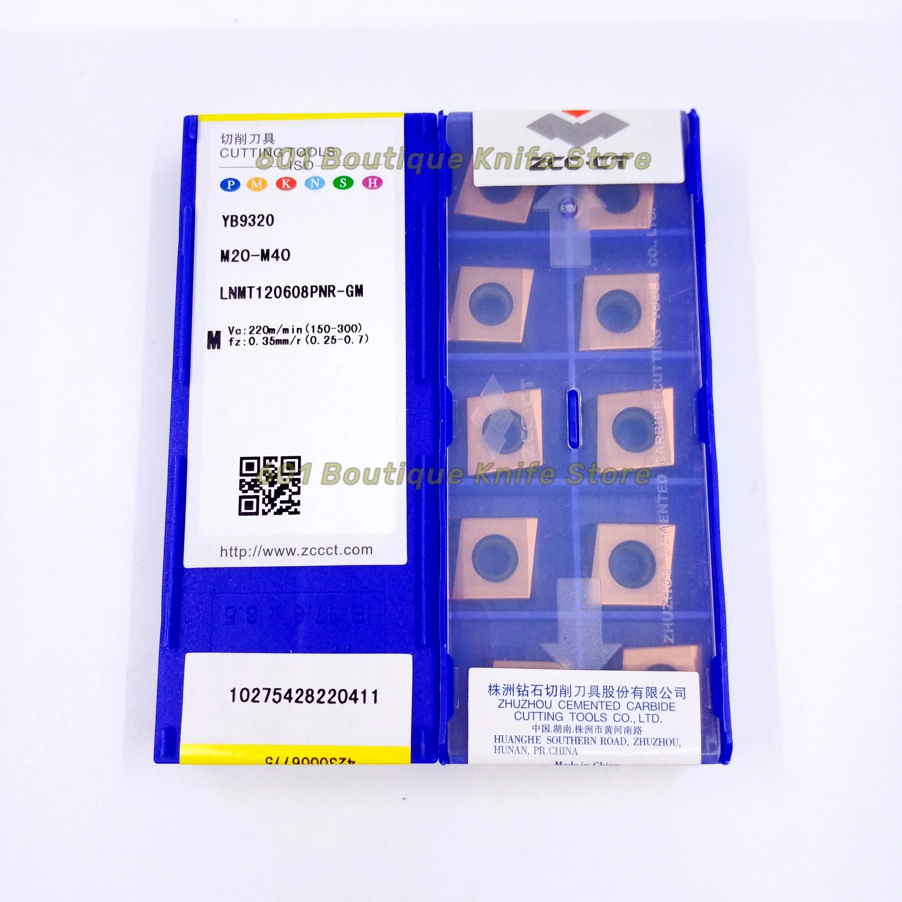 ZCCCT caribde inserts 10PCS LNMT120608PNR-GM YB9320  Cemented Carbide Cutting tools Milling insert